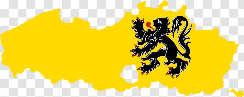 Flemish Region Flag Of Flanders Wallonia - Belgium Transparent PNG