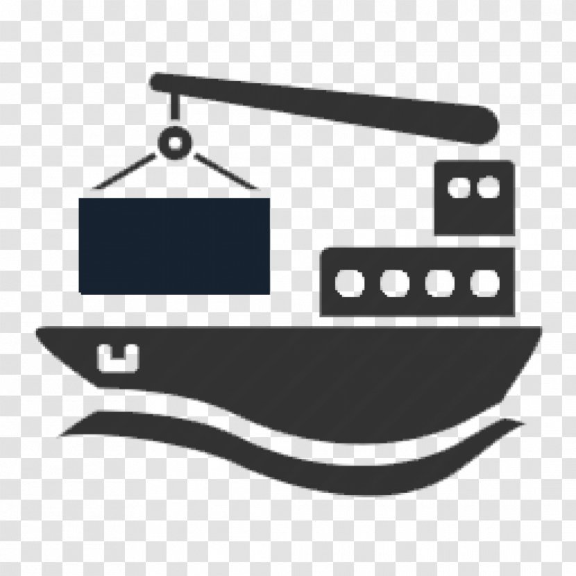 Cargo Ship Logistics Transport - Black And White Transparent PNG