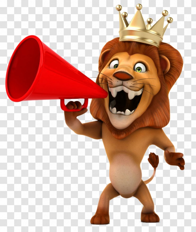 Lion Stock Photography Cartoon Royalty-free - Dog Like Mammal - Holding A Horn Transparent PNG