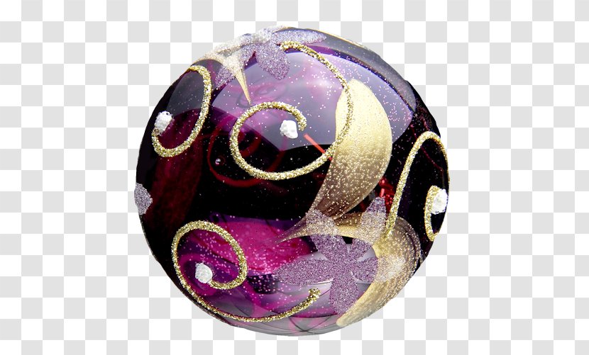 Christmas Ornament Sphere - Violet Transparent PNG