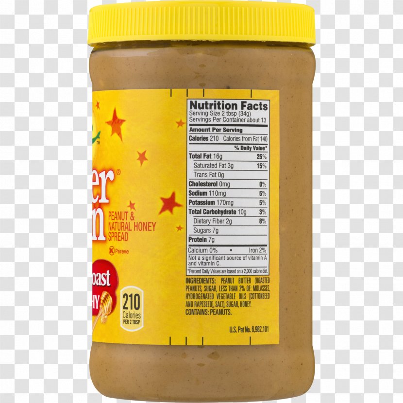 Cream Peter Pan Peanut Butter Honey Roasted Peanuts - Flavor - Shamrock Shake Calories Transparent PNG