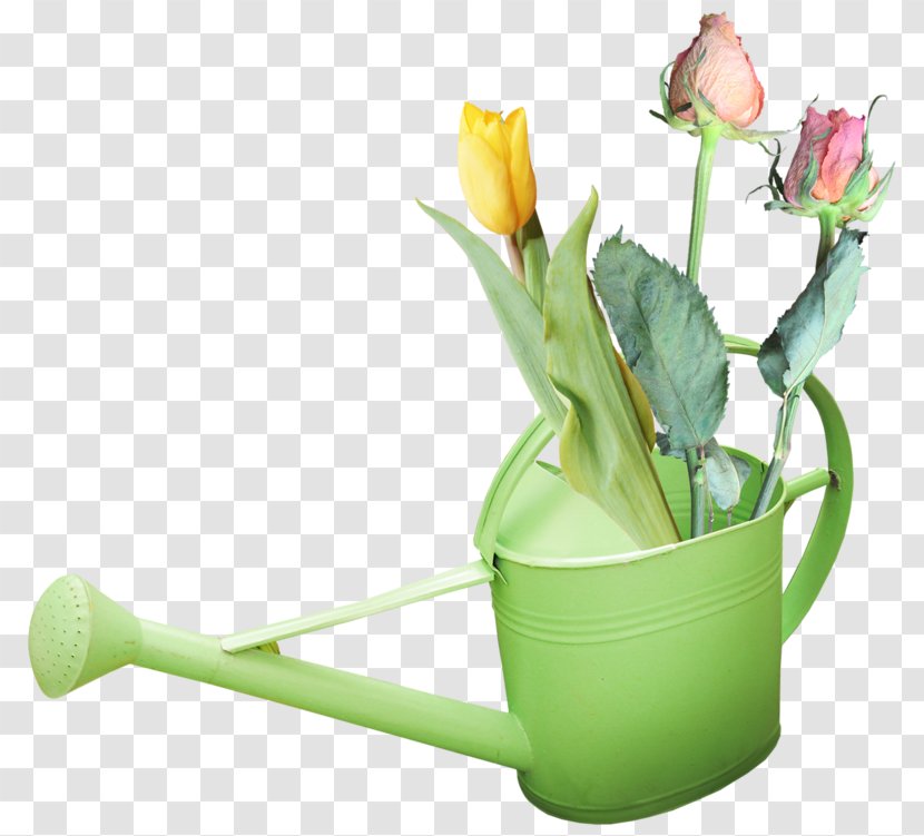 Watering Cans Garden Flowerpot Clip Art - Floral Design Transparent PNG