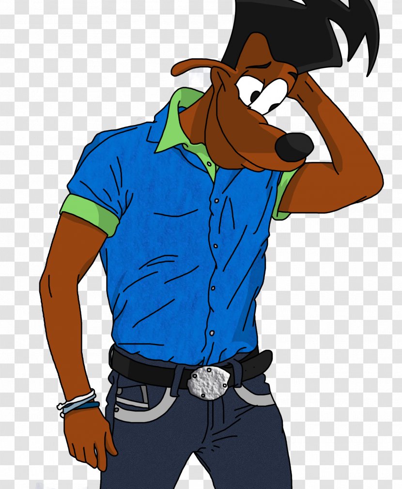 Powerline A Goofy Movie Max Goof Drawing - Animated Cartoon - Black Power Salute Transparent PNG