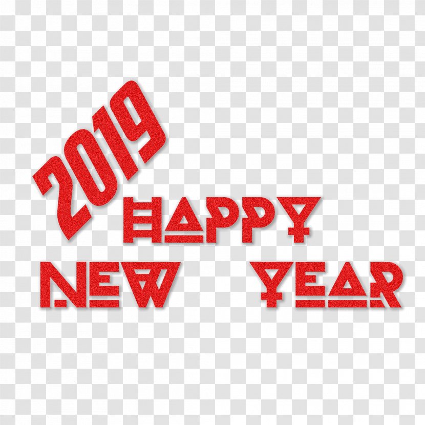 Happy New Year 2019 Transparent Image. - Text - Logo Transparent PNG
