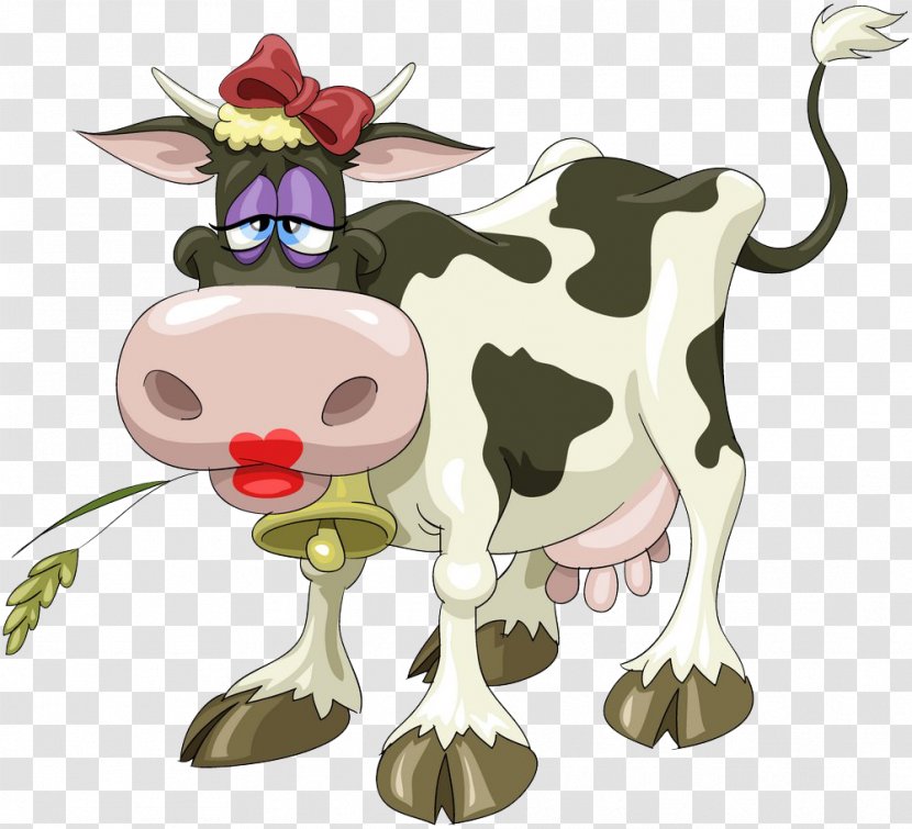 Dairy Cattle Clip Art - Cartoon - Cow Transparent PNG