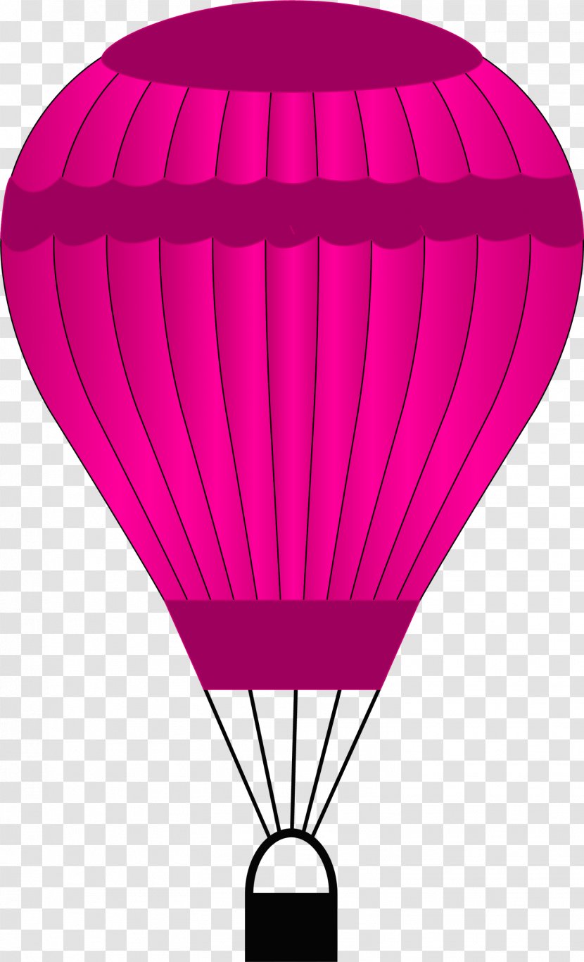Hot Air Balloon Line Pink M - Presidents Day Clip Art Freeclipart Transparent PNG