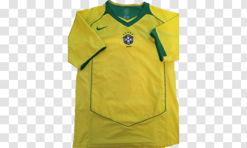 T-shirt Sleeveless Shirt Outerwear Collar - T - Brazil National Football Team Transparent PNG