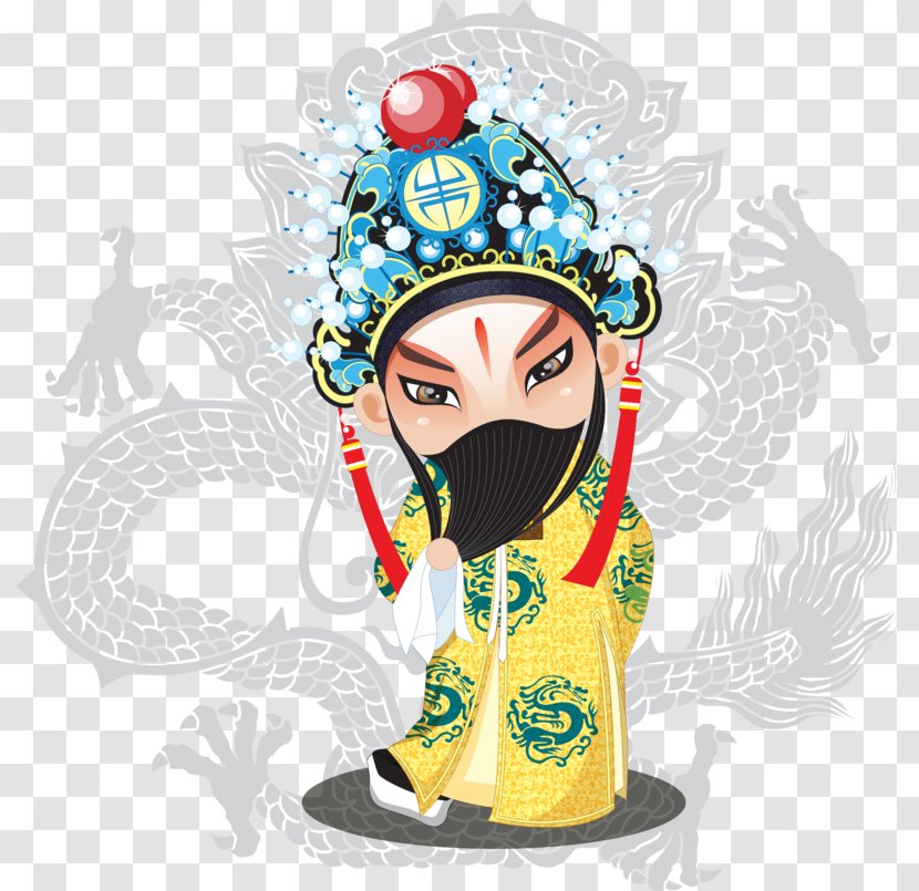 Peking Opera Judge Bao Fiction Cartoon Chinese - Design Transparent PNG