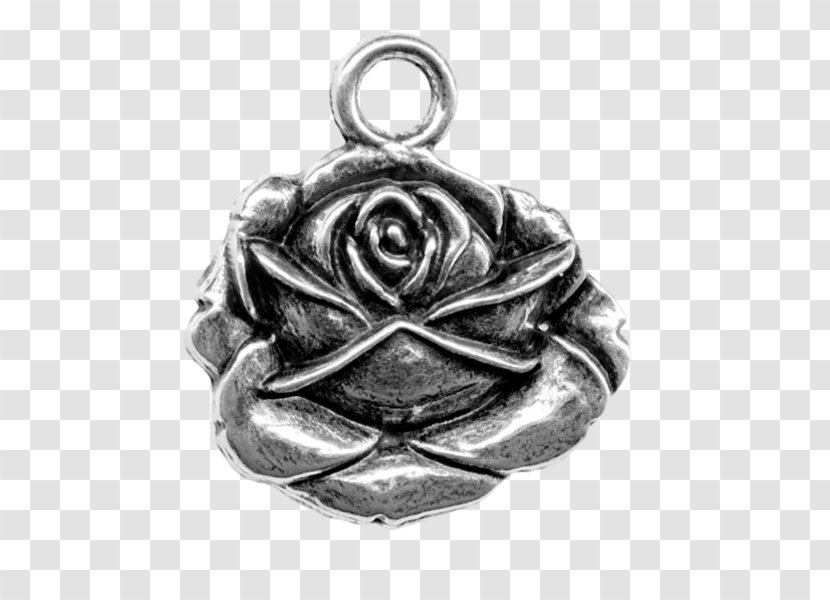 Locket Earring Silver Jewellery Charm Bracelet - Wild Rose Transparent PNG