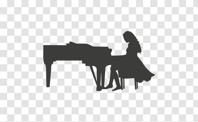 Silhouette Musician Piano Musical Instruments - Frame - Vector Transparent PNG