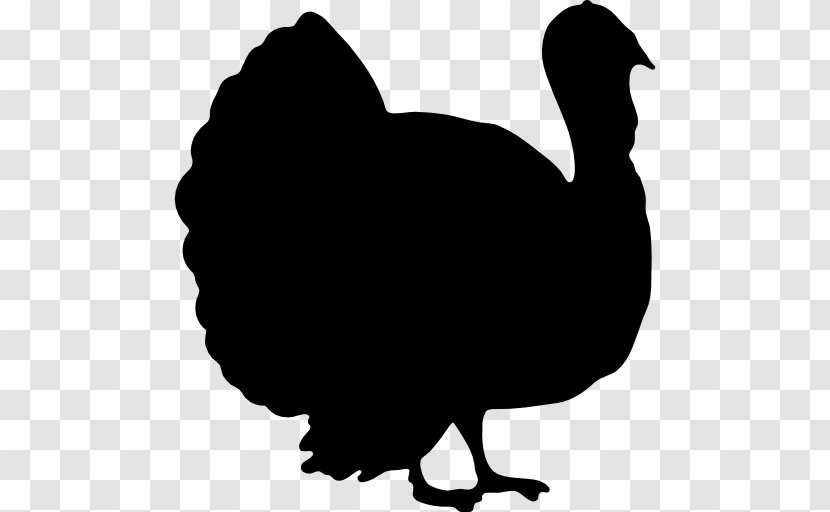 Turkey Meat Silhouette Clip Art - Ducks Geese And Swans - Bird Transparent PNG