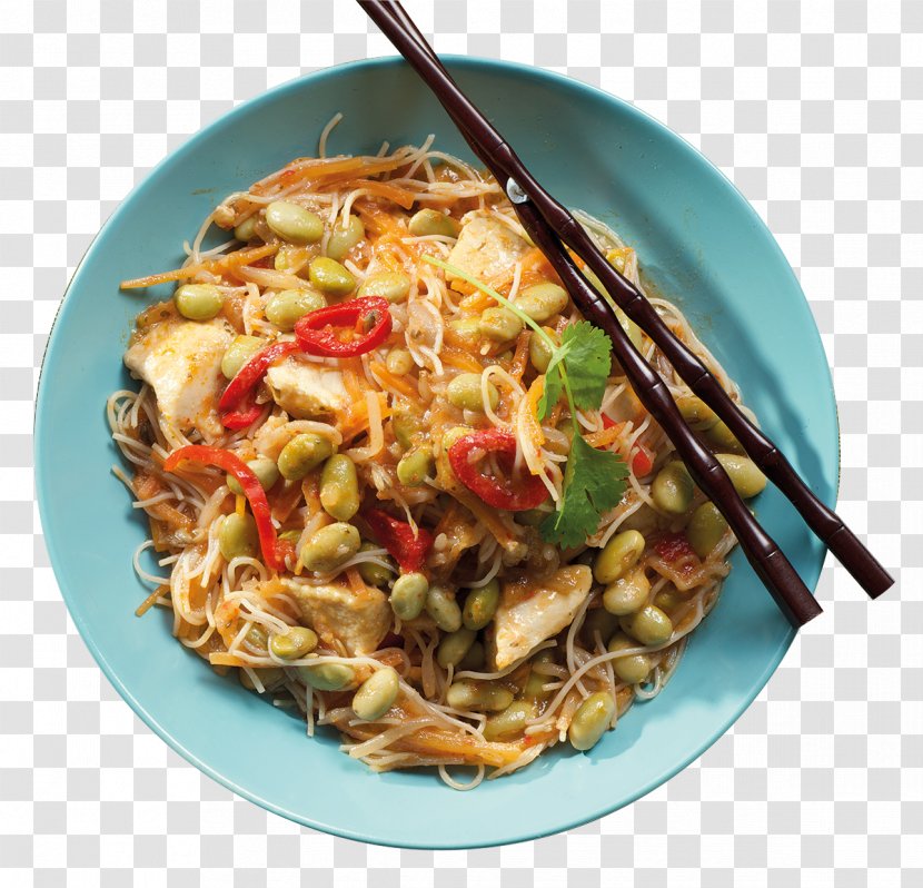 Chinese Cuisine Barbecue Asian Noodles Thai - Mie Goreng - Coriander Transparent PNG