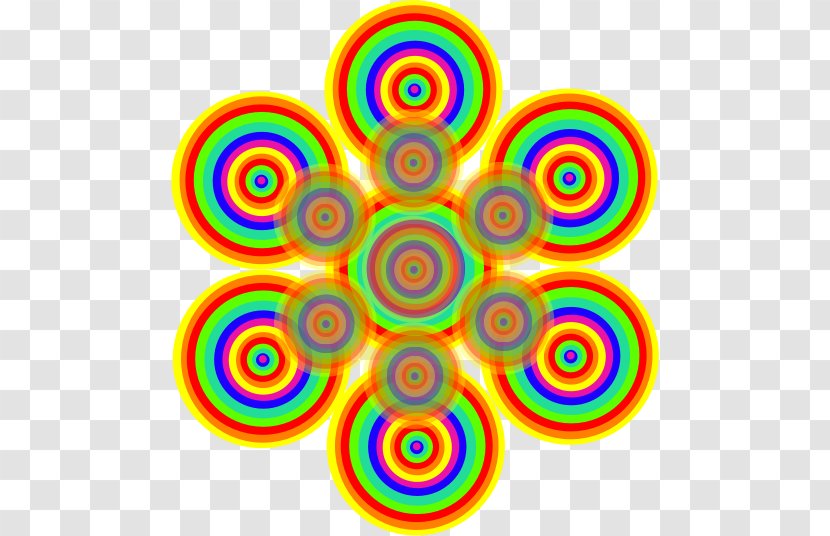 Clip Art Hippie Image Flower - Rainbowsix Button Transparent PNG