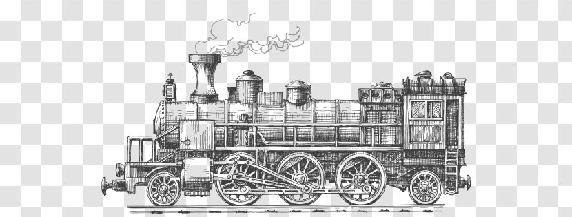Train Rail Transport Steam Locomotive - Railroad Transparent PNG