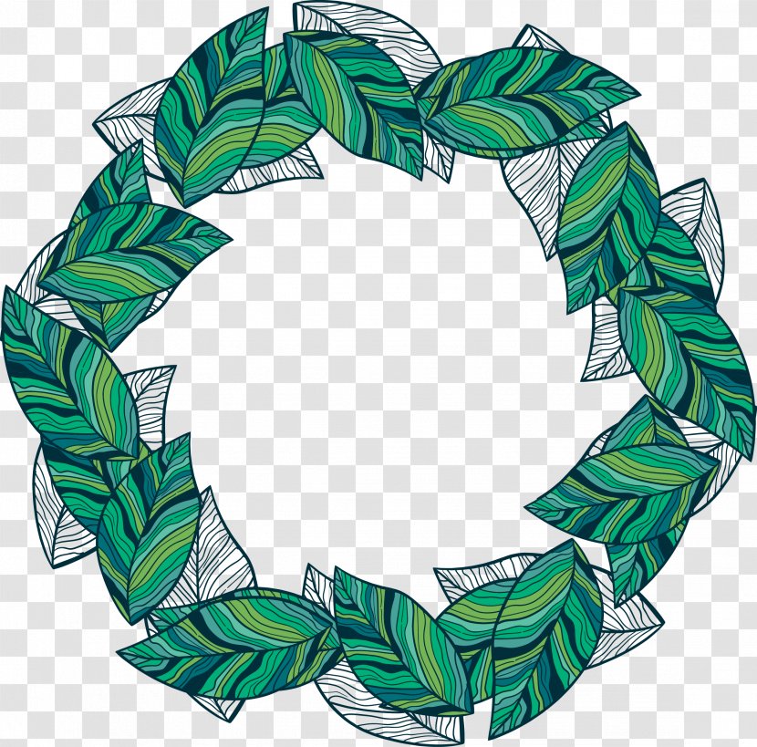 Leaf Garland Wreath - Vector Transparent PNG