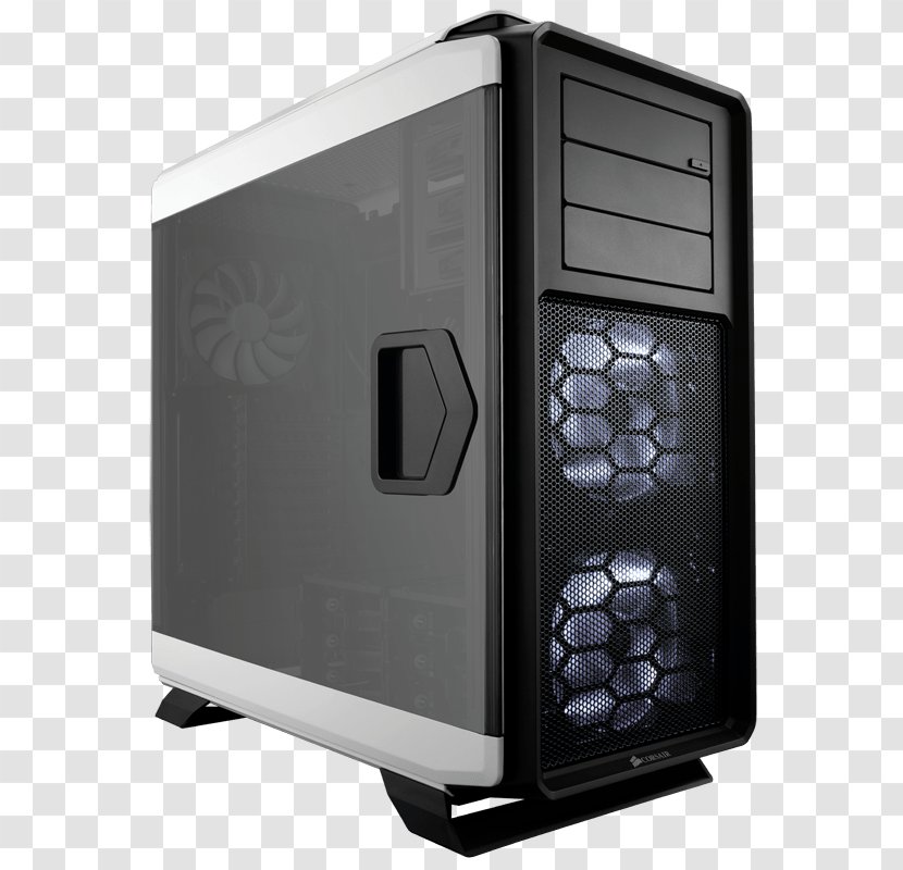 Computer Cases & Housings CORSAIR Graphite Series 760T Corsair CC-9011045-WW Full-Tower Windowed Case (Arctic White) ATX Power Supply Unit - Technology - Custom Pc Side Panels Transparent PNG