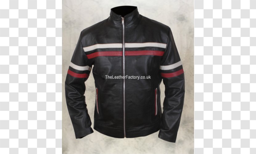 The Black Leather Jacket White - Zipper - Red Transparent PNG