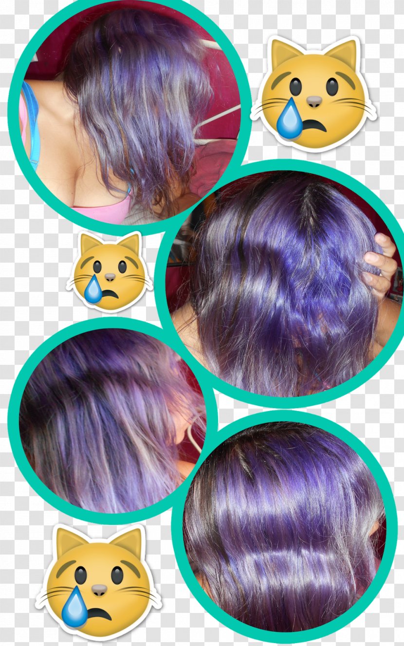 Violet Hair Coloring Dye - Head Transparent PNG