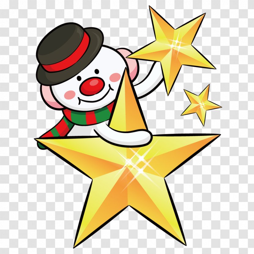 Snowman Clip Art - Cdr - Holding Star Transparent PNG