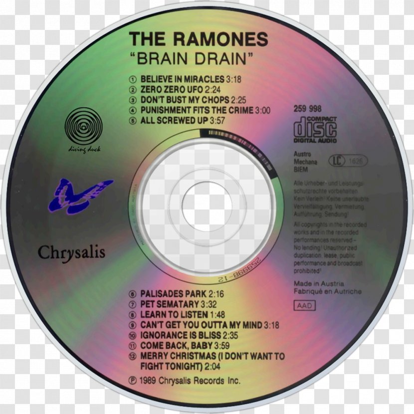Compact Disc Brand - Technology - Ramones Transparent PNG