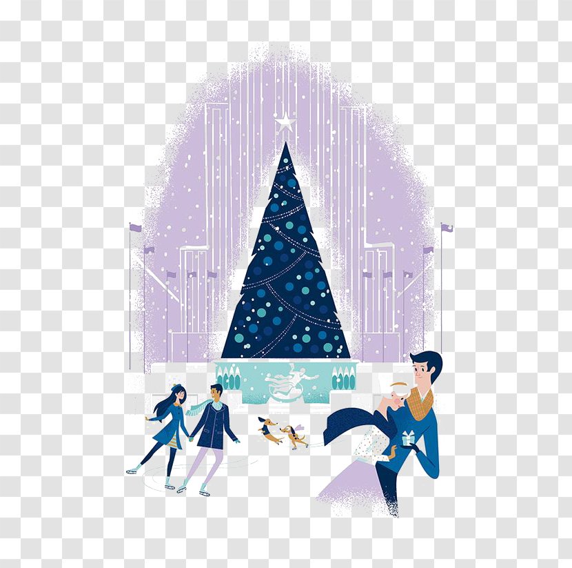 The Tiffany & Co. Christmas Advertising Campaign Illustration - Cartoon Winter Transparent PNG