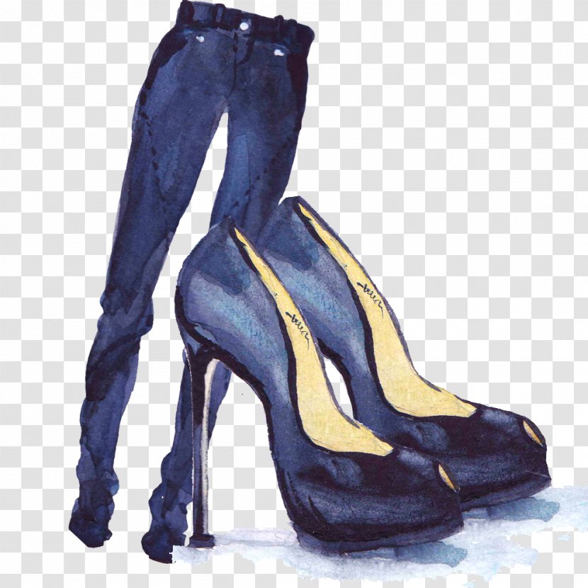 High-heeled Footwear Shoe Jeans Clothing - Frame - High Heels Transparent PNG