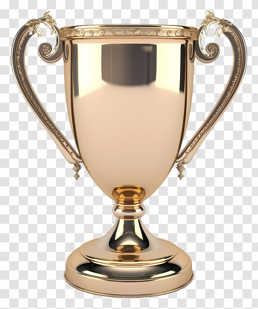Winner Cup - Golden Trophy Cup For Achievement Transparent PNG