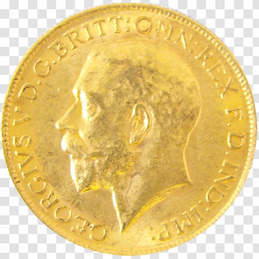 Gold Coin Half Sovereign Transparent PNG