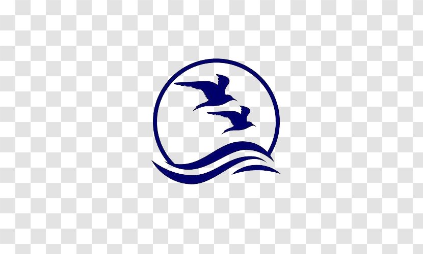 Logo Download Icon - Blue - A Circular Wave; Swallow Transparent PNG