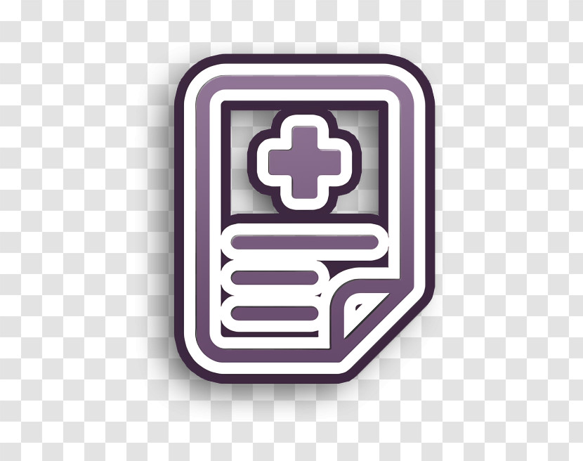Report Icon Medical Elements Outlined Icon Transparent PNG