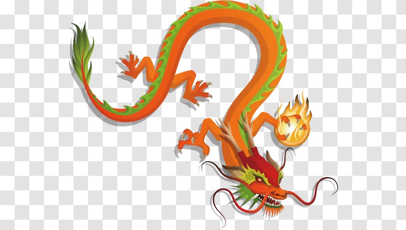 Chinese New Year Dragon Calendar - Orange Transparent PNG