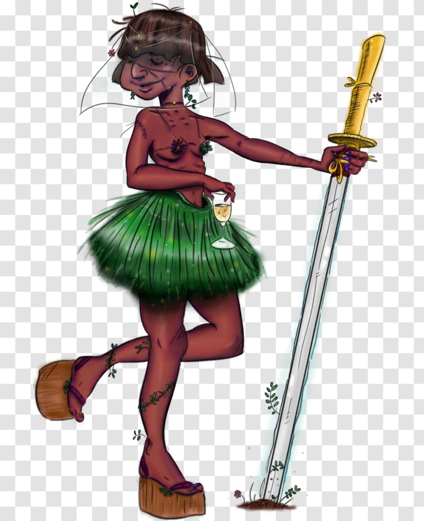 Cartoon Costume Design Character - Mythical Creature - Woman Warrior Transparent PNG