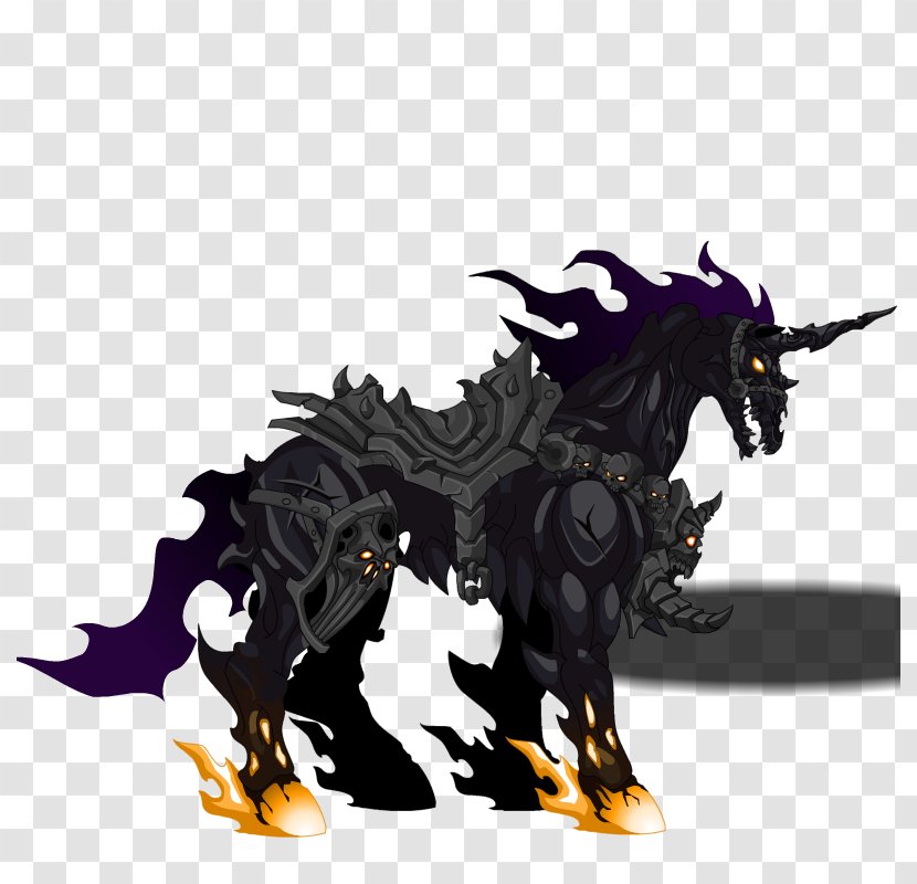 The Black Unicorn AdventureQuest Worlds Death Legendary Creature - White Transparent PNG