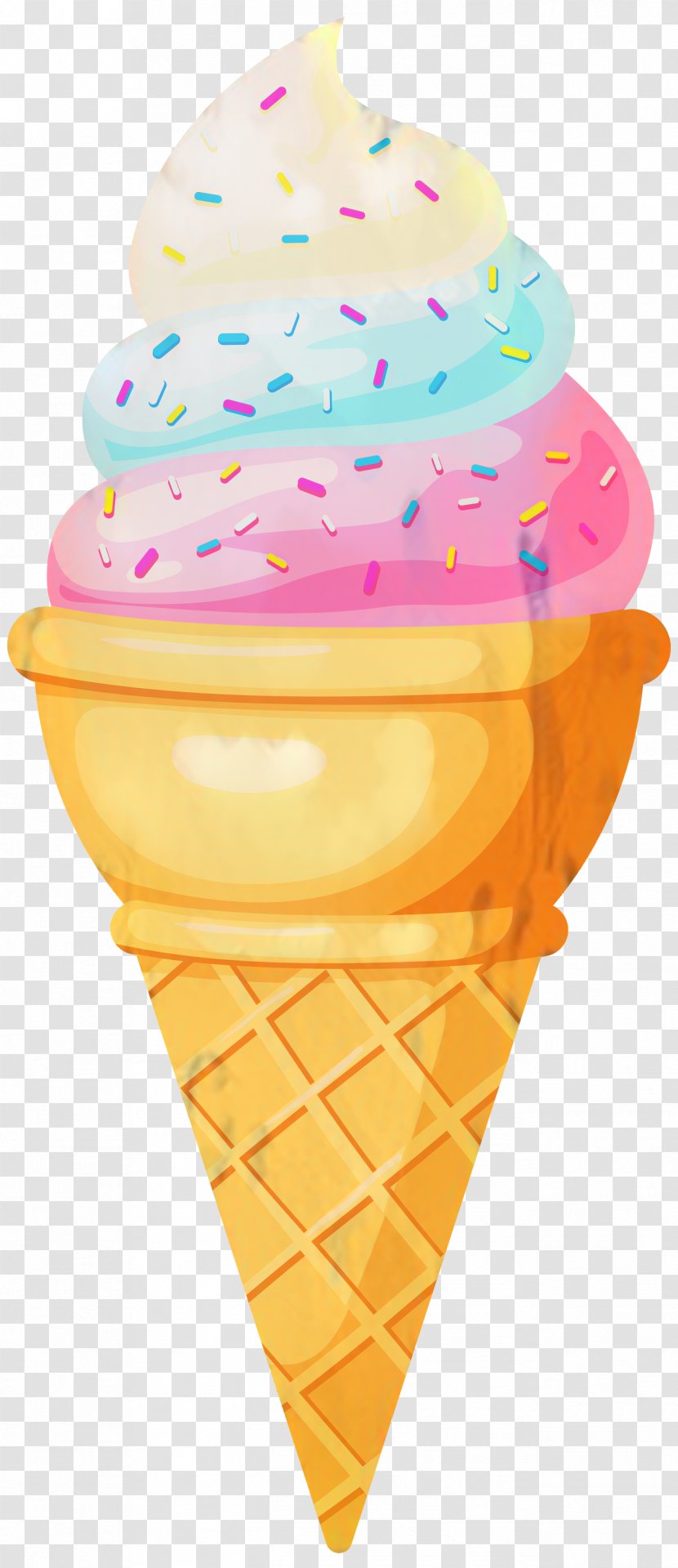 Ice Cream Cone Background - Food - Dairy Transparent PNG