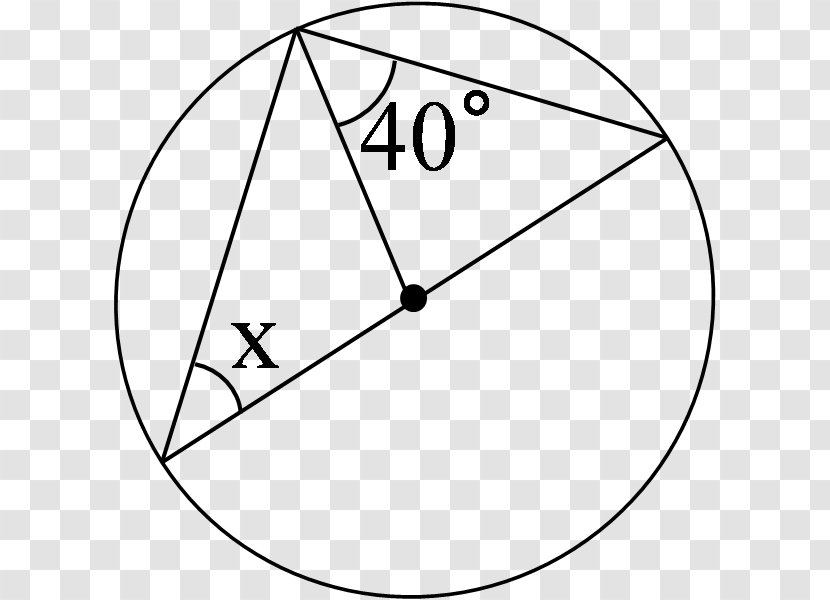 Circle Triangle 数学A Geometric Shape - Black And White Transparent PNG