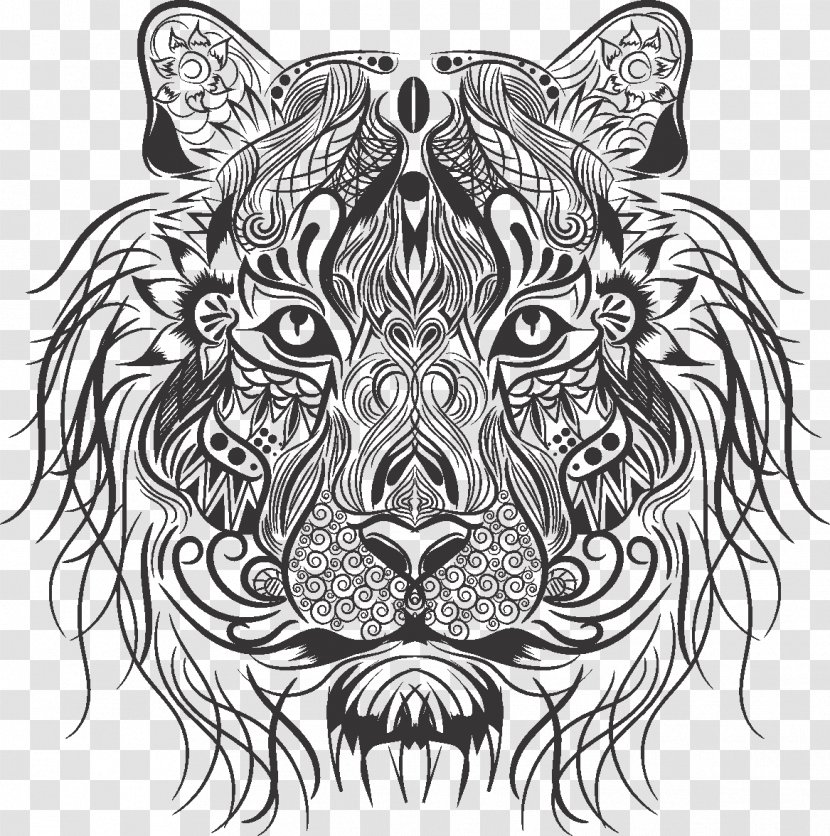 Tiger Lionhead Rabbit Drawing Whiskers - Head Transparent PNG