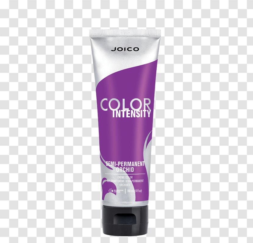 Joico Color Intensity Semi-Permanent Hair 4 Oz Cream Orchid Lotion Purple - Peacock Transparent PNG