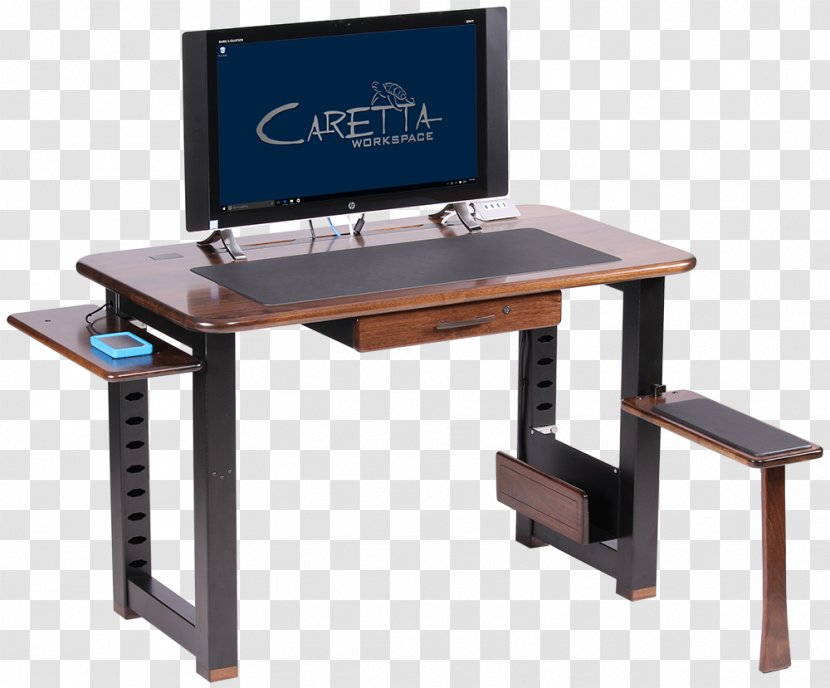 Computer Desk Table Shelf Standing - Cable Management Transparent PNG