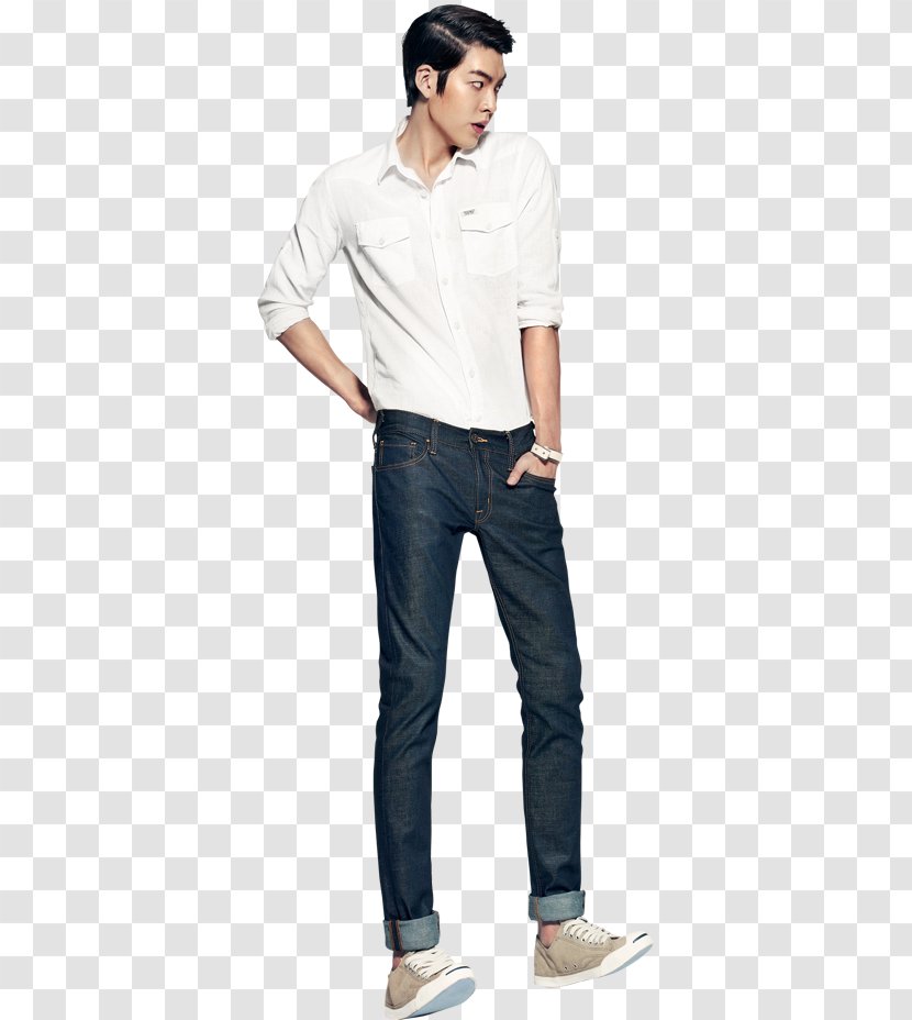 Jeans Kim Woo-bin T-shirt Model - Woobin - Ji Woo Transparent PNG