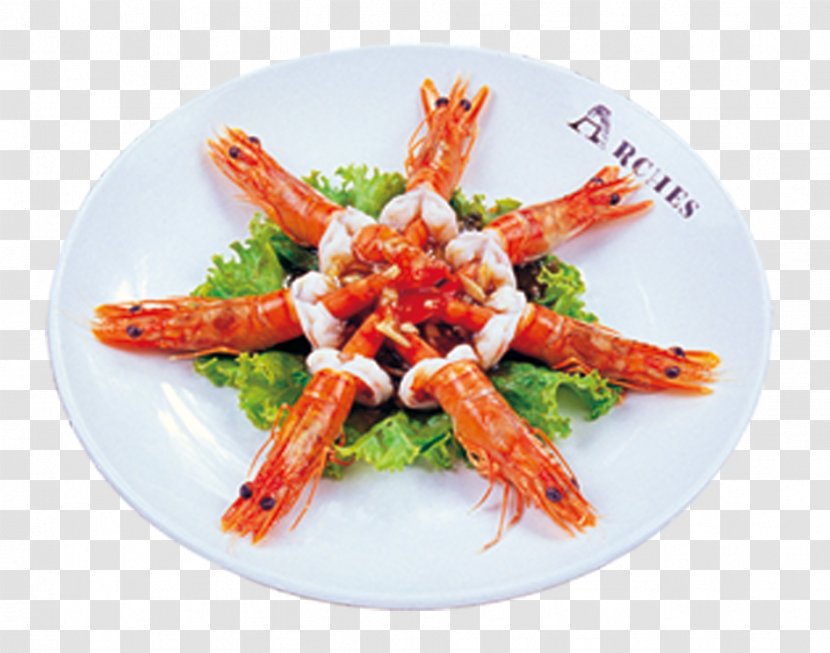 Shrimp Recipe Dish Garnish Vegetable Transparent PNG