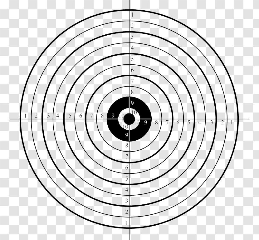 Shooting Target Sport Range Clip Art - Archery Bullseye Transparent PNG