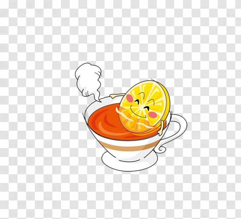 Orange Juice Soft Drink Fruit Coffee Cup - Yellow Transparent PNG