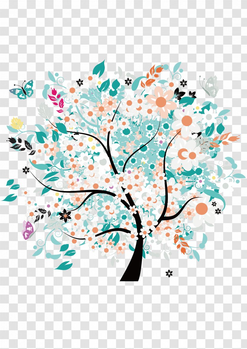 Tree Royalty-free Illustration - Flower - Abstract Transparent PNG