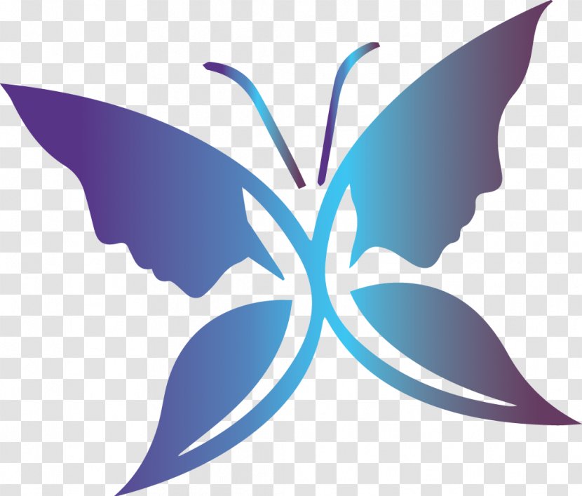 Clip Art M. Butterfly Purple Symmetry Woman - Pollinator - Plant Transparent PNG