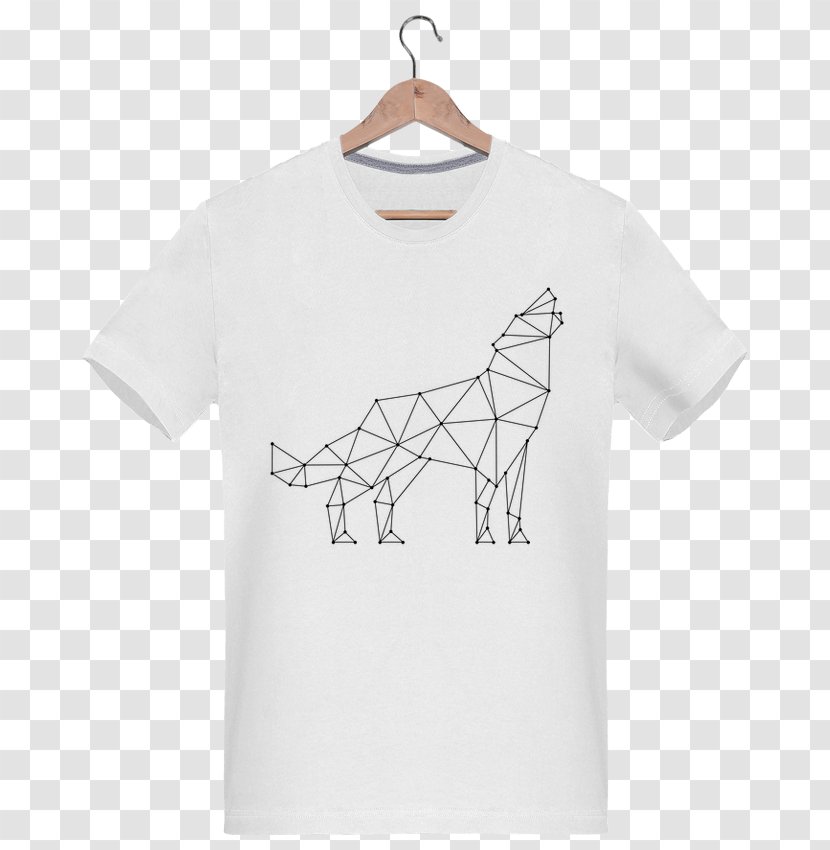 T-shirt Bluza Unisex Clothing Collar - Hood - Geometric Wolf Transparent PNG