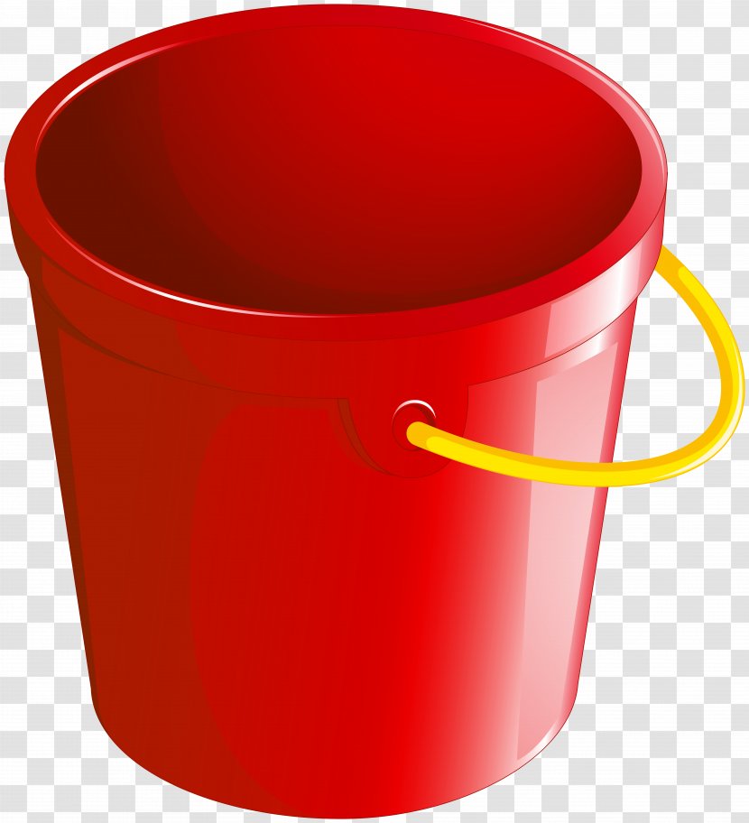 Clip Art Bucket Cup Image - Coin - Red Transparent PNG