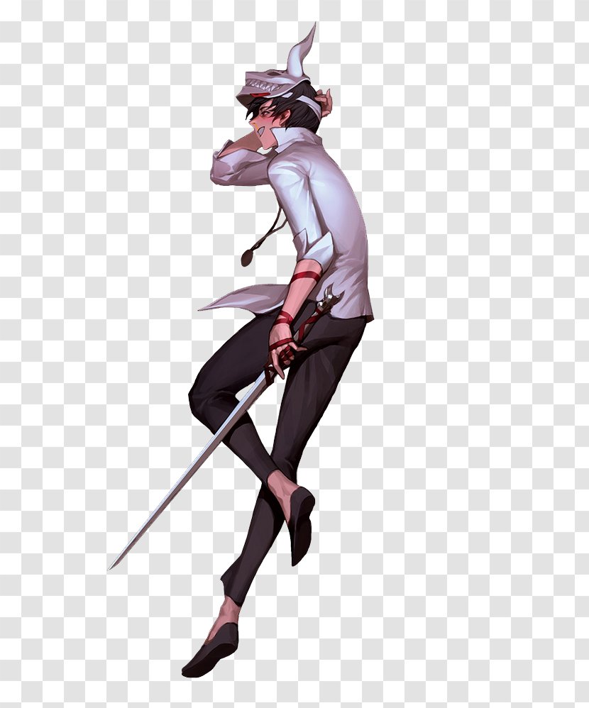 Blade & Soul Character Illustration - White - Cool Man Swordsman Transparent PNG