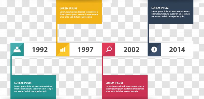 Timeline Template Infographic - Color Box Flag Transparent PNG