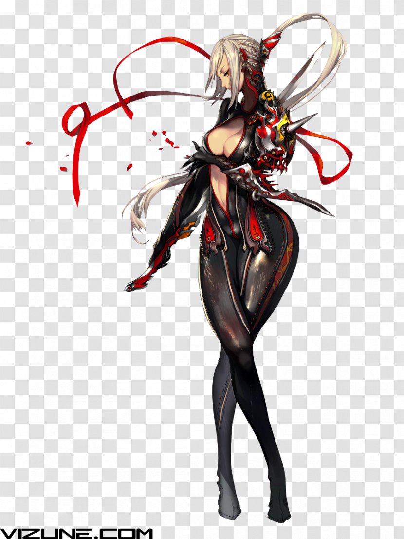 Blade & Soul Character Model Sheet Art - Silhouette - Scarlet Witch Transparent PNG