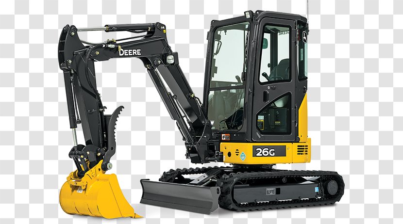 John Deere Compact Excavator Architectural Engineering Machine - Motor Vehicle - Construction Machinery Transparent PNG